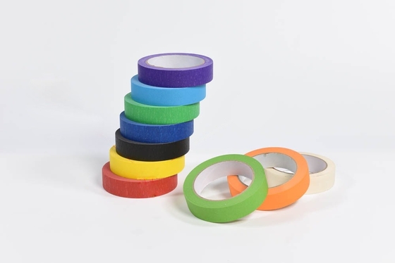 High Temperature Car Masking Painting Tape Multi Colored Crepe Paper 2 Inch