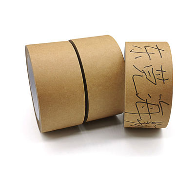 Brown gia cố Gummed Kraft Paper Tape Dạng chữ viết tay Sợi Jumbo Rolls Không thấm nước