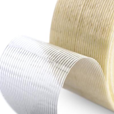 Băng keo sợi thủy tinh chịu lực kéo cao 400N/inch với độ bám dính bóc 11N/inch và độ dày 150mic