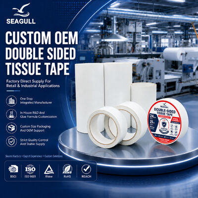 Jumbo Roll Băng Keo Giấy Hai Mặt Keo Acrylic Độ Bám Dính Cao Dùng Cho Cắt Khuôn Công Nghiệp