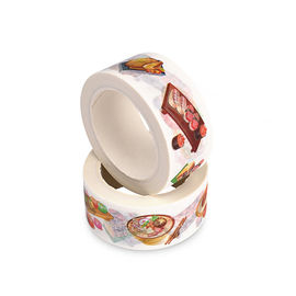 Băng Washi trắng rộng / Băng che băng mẫu đầy màu sắc tráng keo acrylic