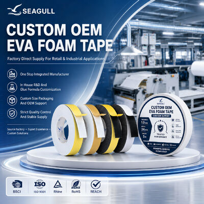 High Tack Waterproof Double Sided EVA Foam Mounting Tape cho thủy tinh kim loại nhựa