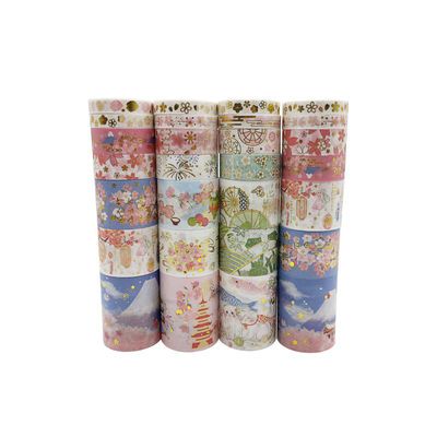 30 thiết kế 7 cái / hộp Nhật Bản Kawaii Phim hoạt hình kết dính Mặt nạ băng Washi cho trang trí sổ lưu niệm Bullet Journal